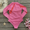 Rushguard style long sleeve Swimsuit With Cover Up