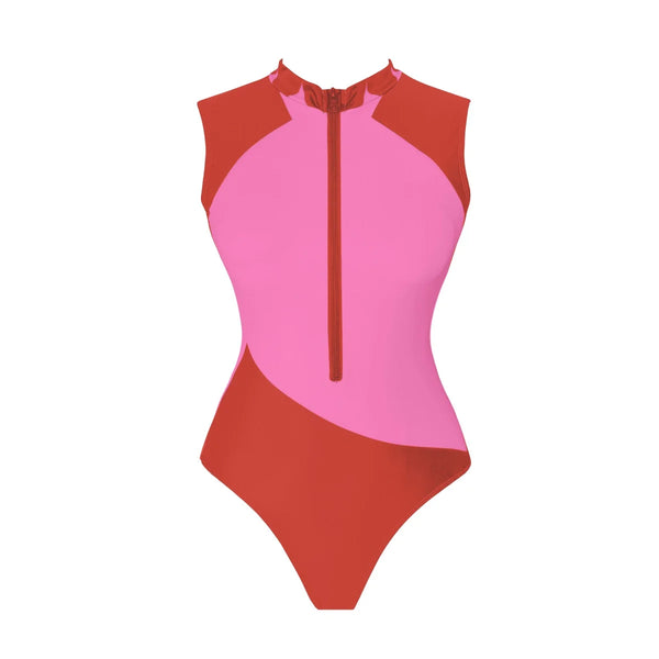 Rushguard style Swimsuit With Cover Up