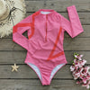 Rushguard style long sleeve Swimsuit With Cover Up