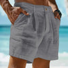 Beach Holiday Linen-cotton beach shorts