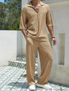 VacationSummer Men's retro casual pants set